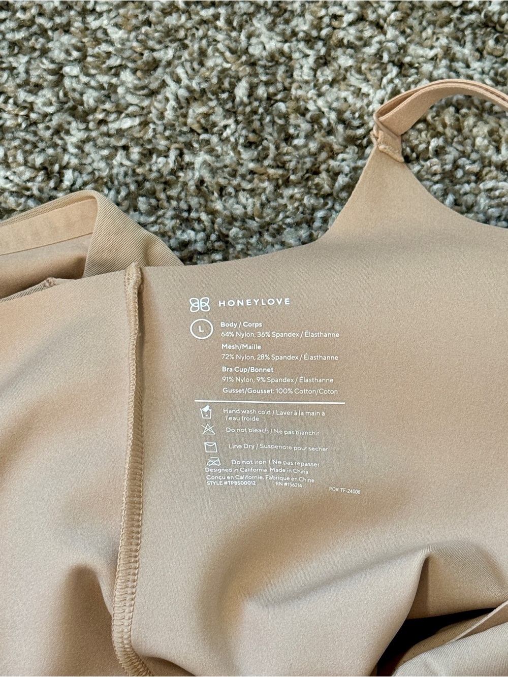 NEW Honeylove Cami Thong Bodysuit Shapewear - Picture 5 of 14